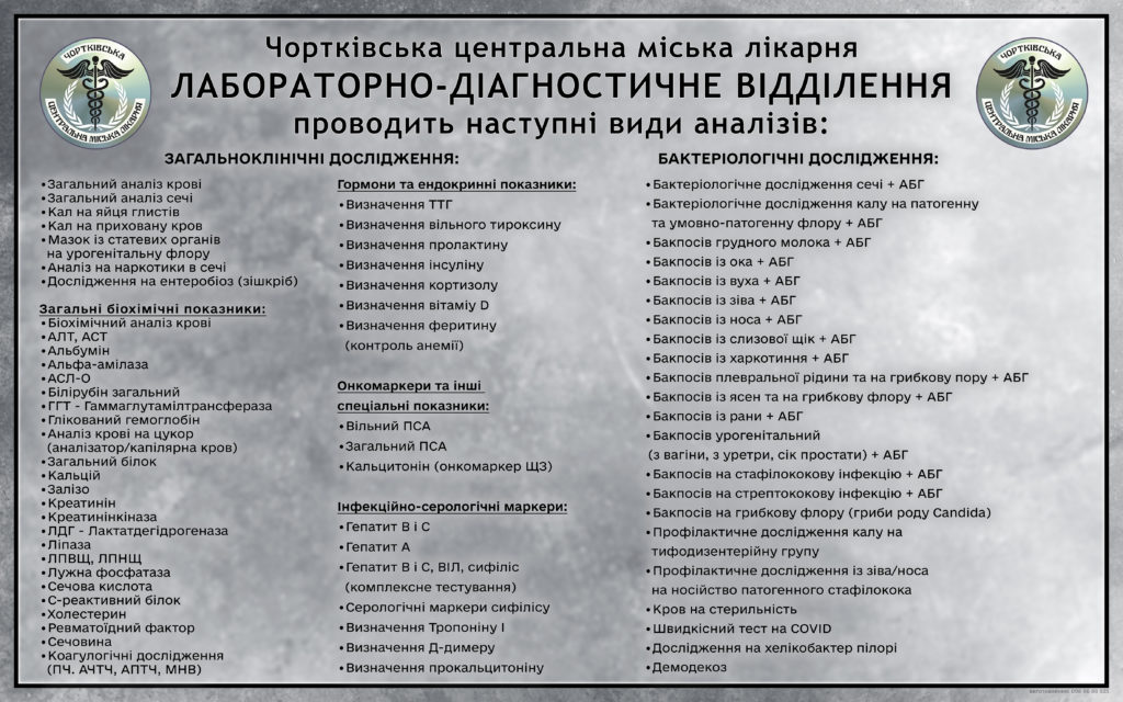ПРО ЛАБОРАТОРІЮ ЧОРТКІВСЬКОЇ ЛІКАРНІ: ТОЧНІ АНАЛІЗИ, СУЧАСНЕ ОБЛАДНАННЯ, МІЖНАРОДНІ СТАНДАРТИ